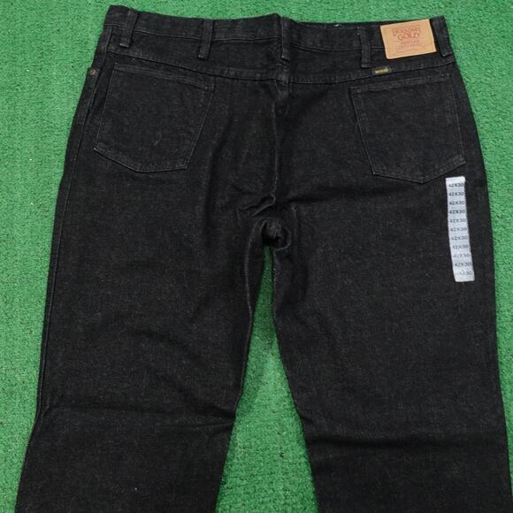 Vintage Rustler Legendary Gold Jeans 42x30 Denim Straight Leg Made USA DEADSTOCK - Picture 5 of 9